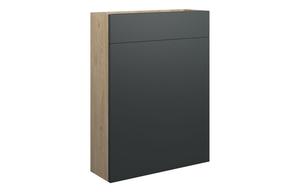 Clarence 600mm Slim WC Unit - Matt Graphite Grey (Oak Cab)